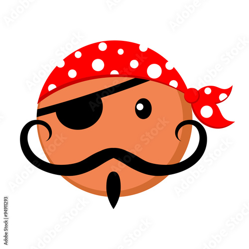 Funny pirate face
