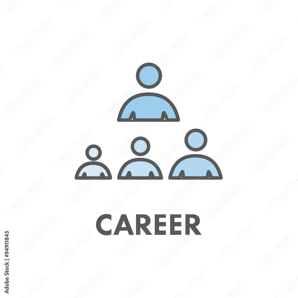 Line icon successful career. Vector business symbol Line icon successful career. Vector business symbol