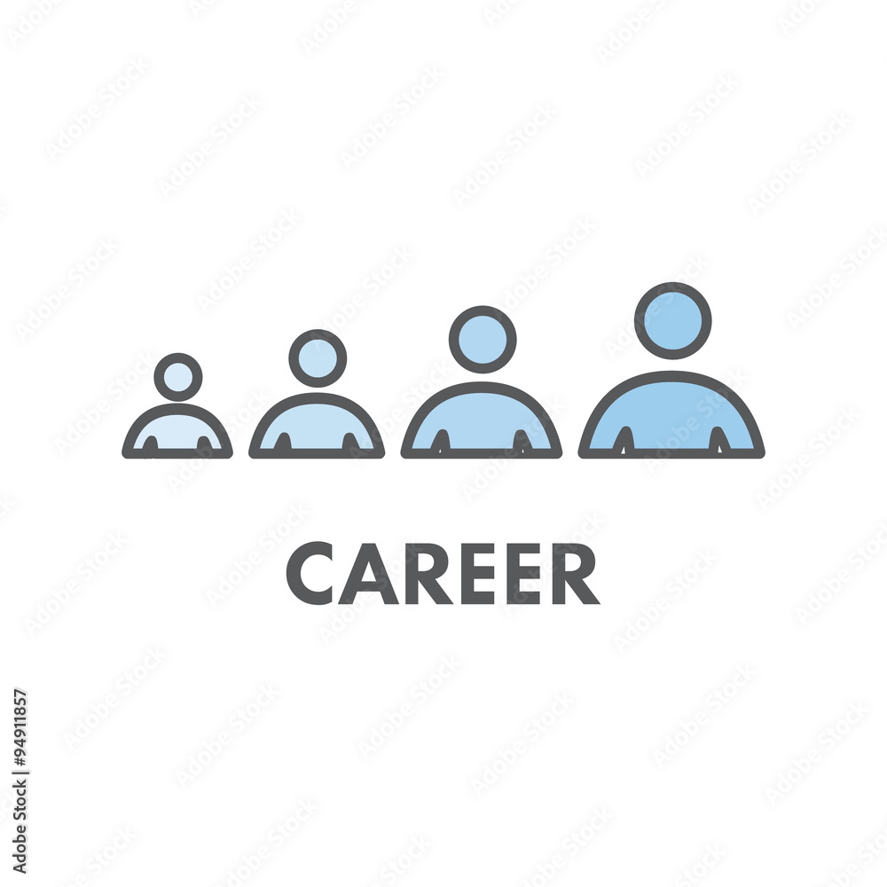 Line icon successful career. Vector business symbol Line icon successful career. Vector business symbol