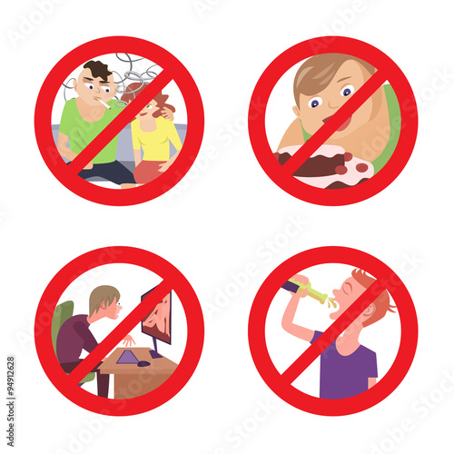 improper conduct prohibition signs