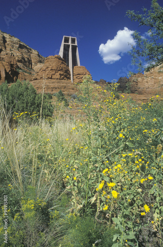 Holy Cross Catholic Chapel, inspired by Frank L. Wright in Sedona Arizona photo