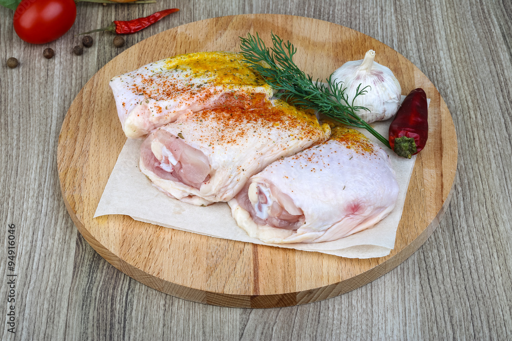 Raw chicken thights Raw chicken thights