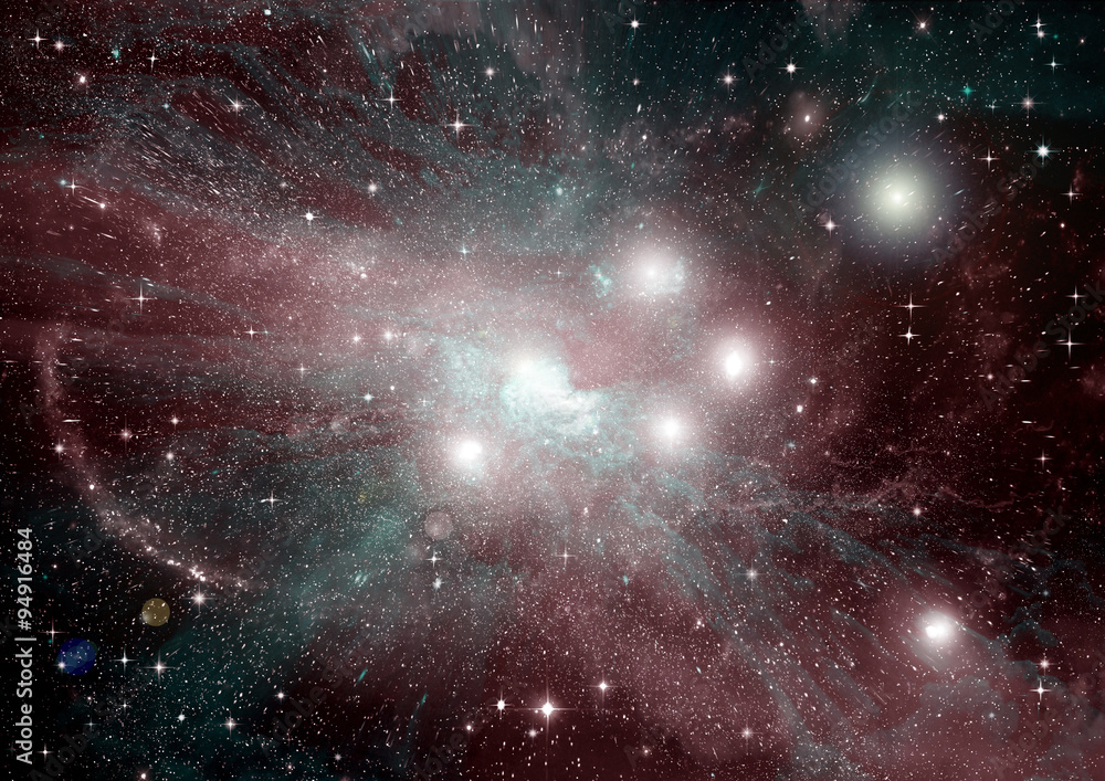 Naklejka premium galaxy in a free space