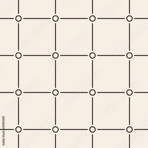Circles grid stripped seamless pattern. © blankstock