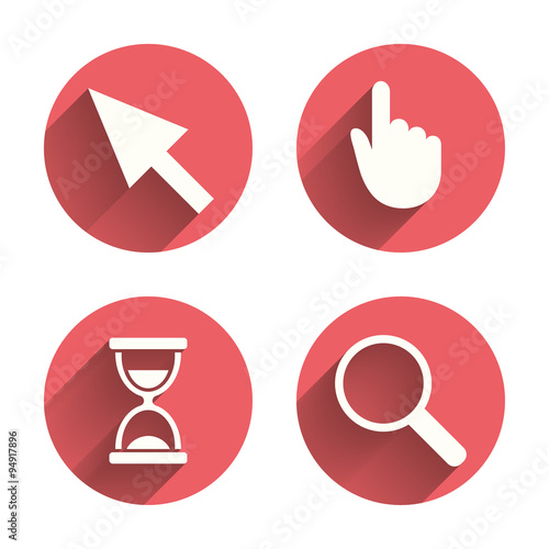 Wallpaper Mural Mouse cursor icon. Hourglass, magnifier glass. Torontodigital.ca