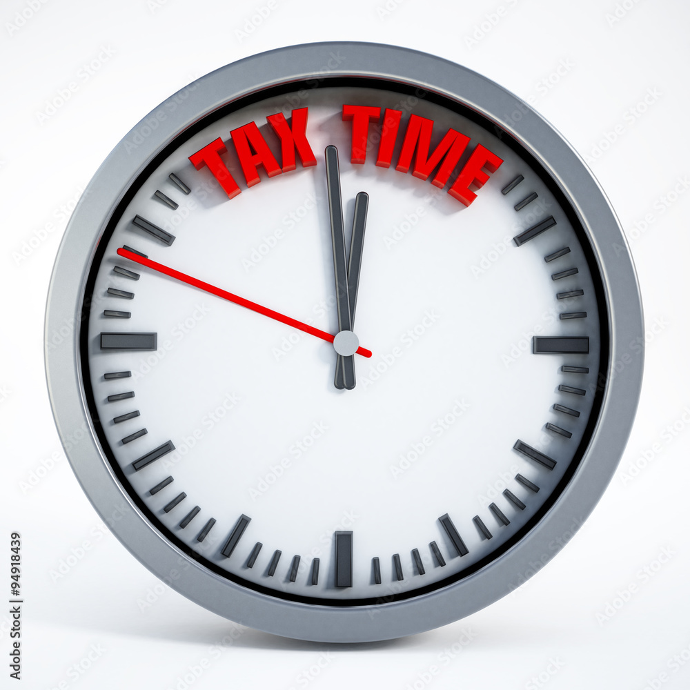Clock hand pointing tax time Clock hand pointing tax time