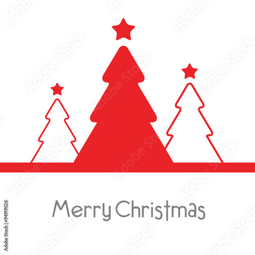 Vector Illustration of a Decorative Christmas Tree