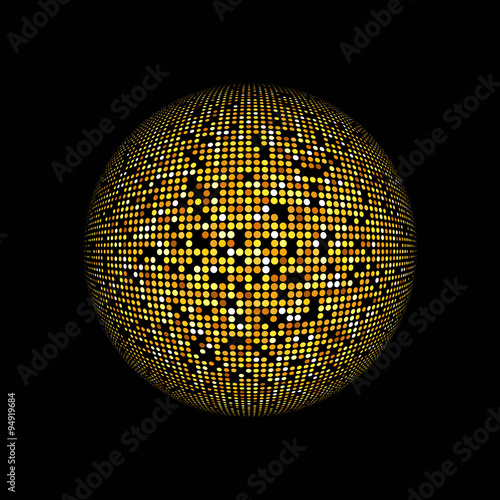 Abstract halftone circle