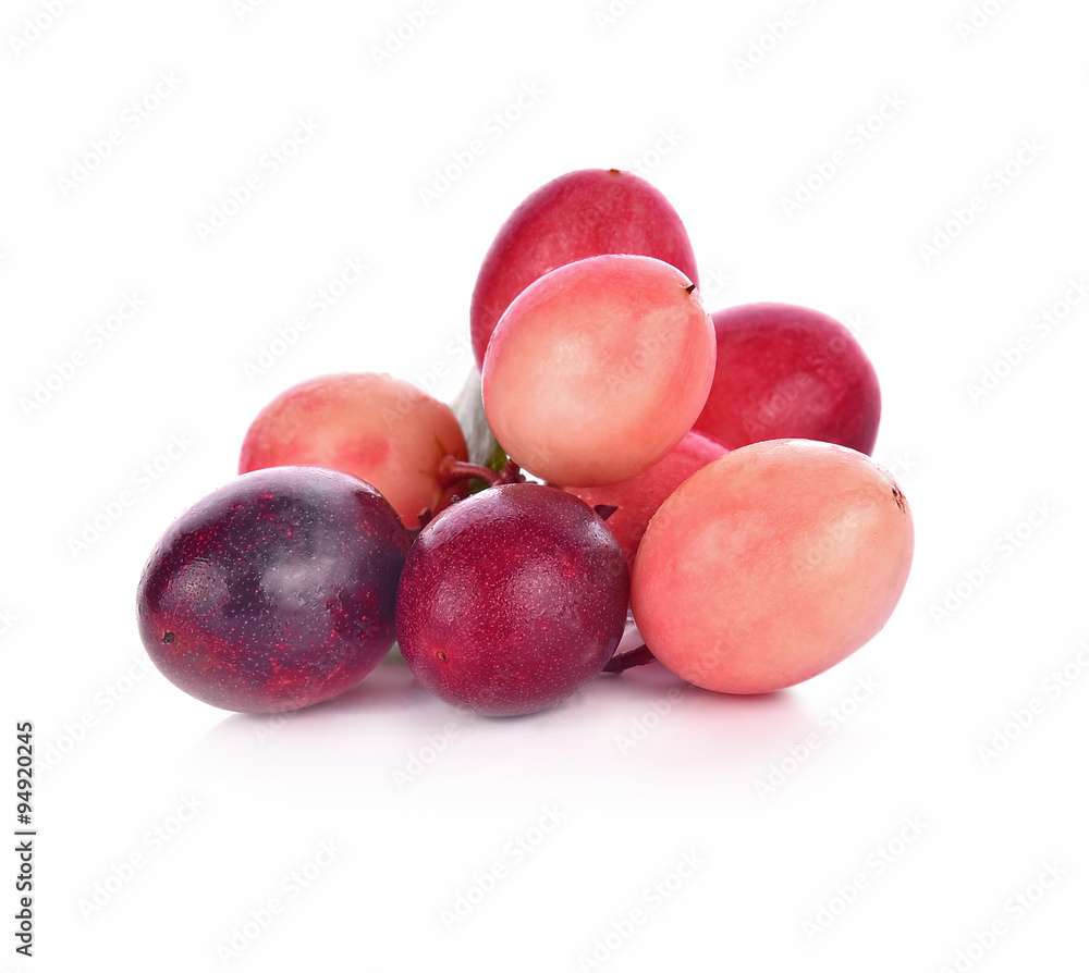 Karanda fruit on white background