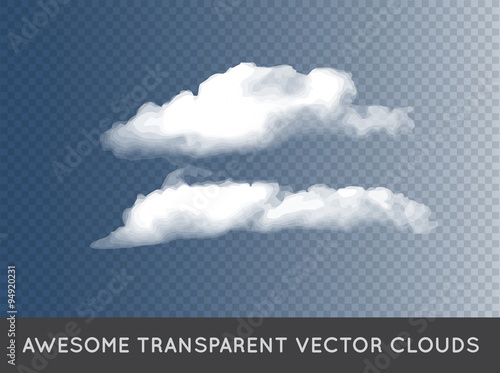 Transparent Vector Clouds can be used with any background