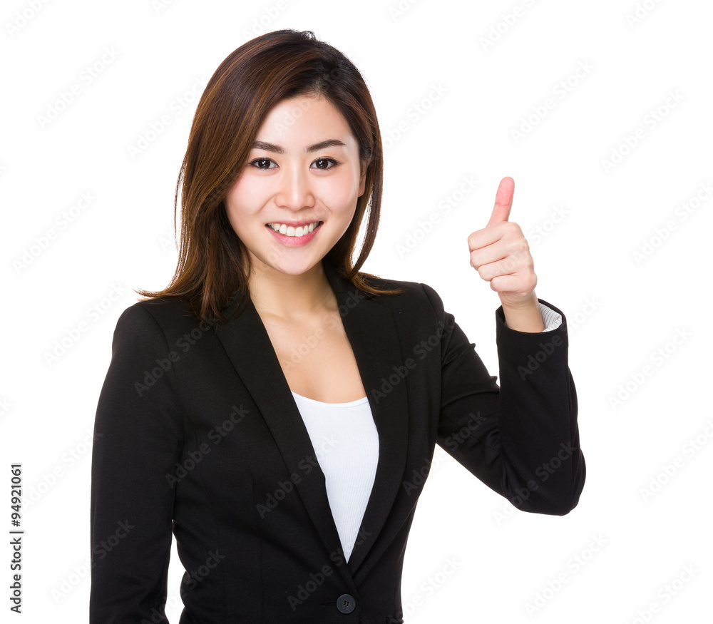 Young Businesswoman show with thumb up Young Businesswoman show with thumb up