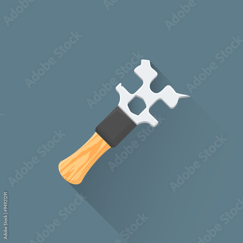 vector flat coffee machine wrench illustration icon.