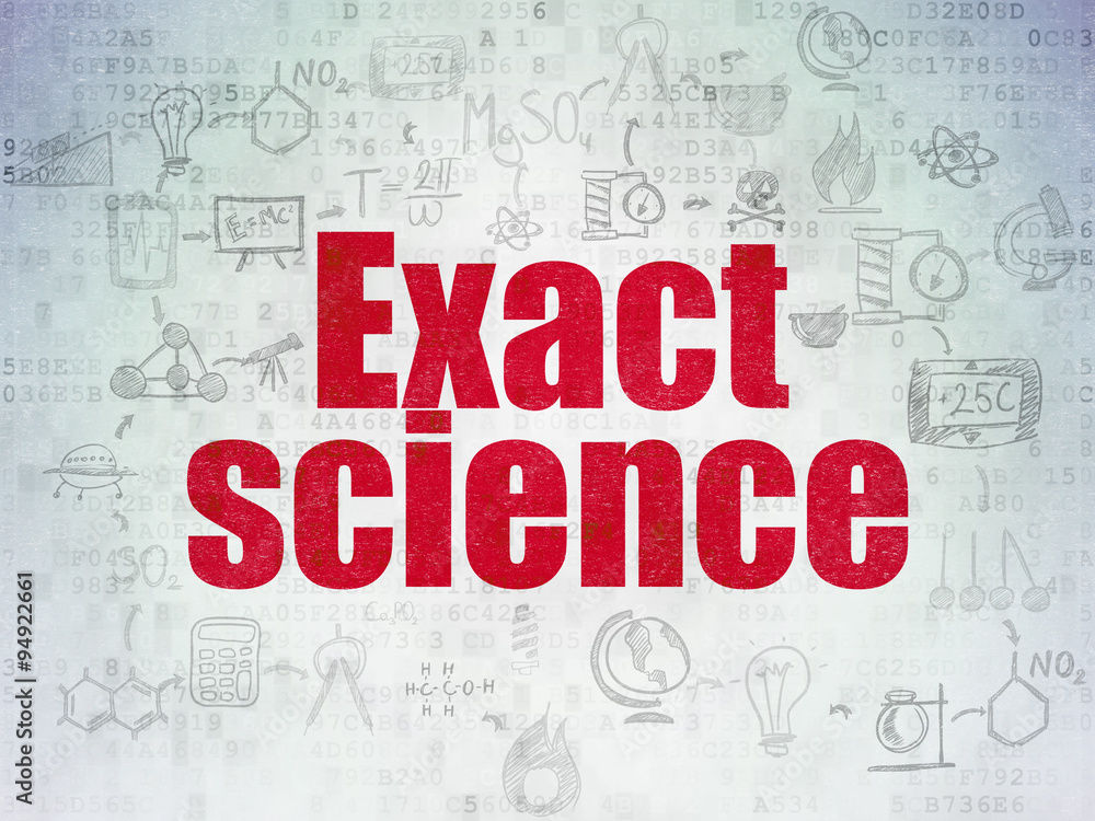 Fototapeta premium Science concept: Exact Science on Digital Paper background
