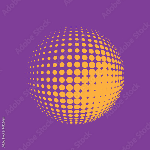 Abstract halftone circle