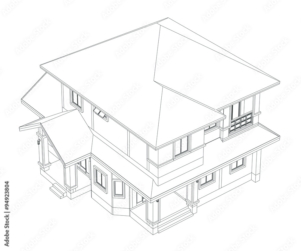 Drawings, design house no colur Drawings, design house no colur