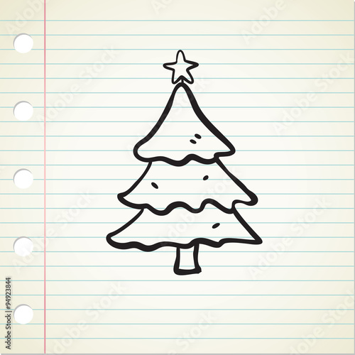 Christmas tree doodle