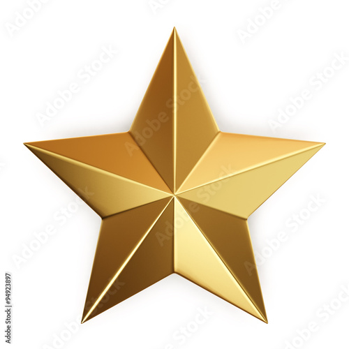 Gold star - 3d