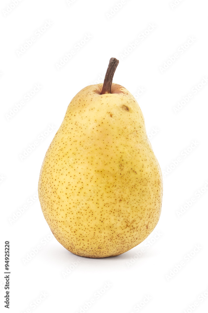 Juicy ripe pear isolated white background Juicy ripe pear isolated white background