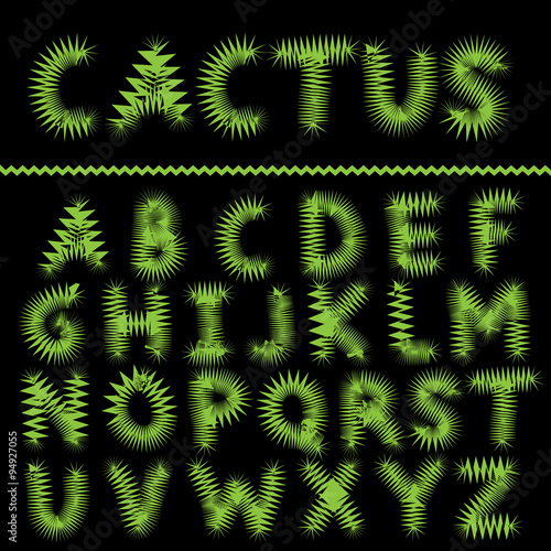 Cactus letter set