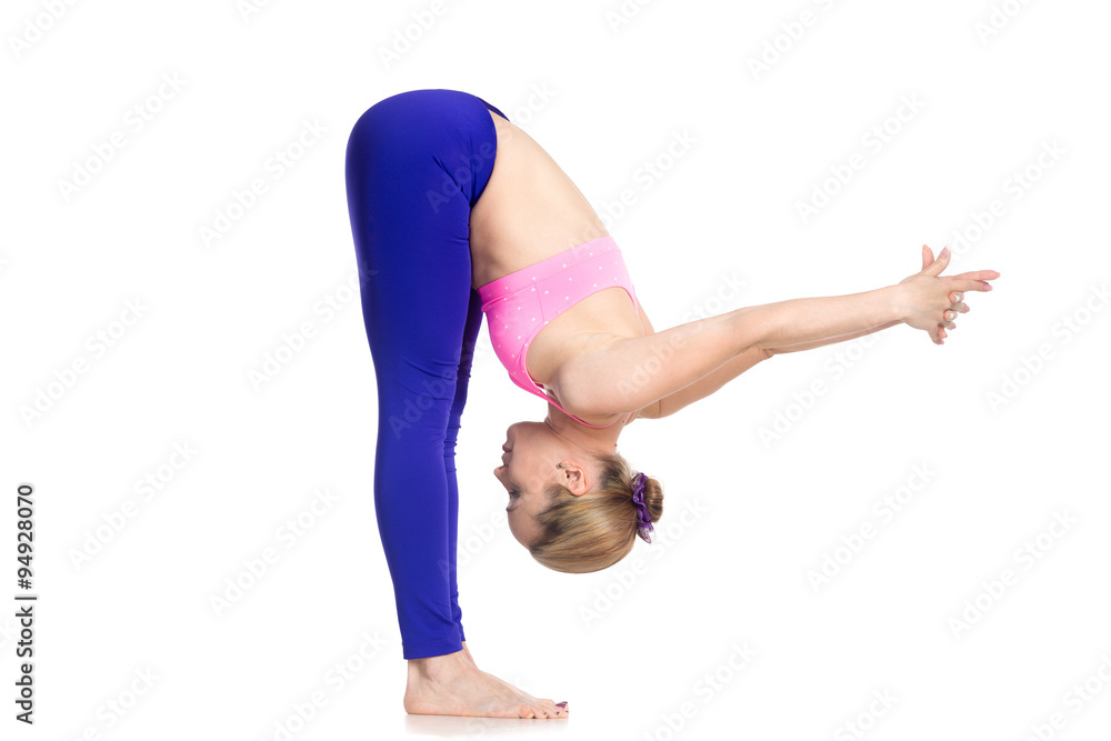 Variation of Uttanasana yoga pose