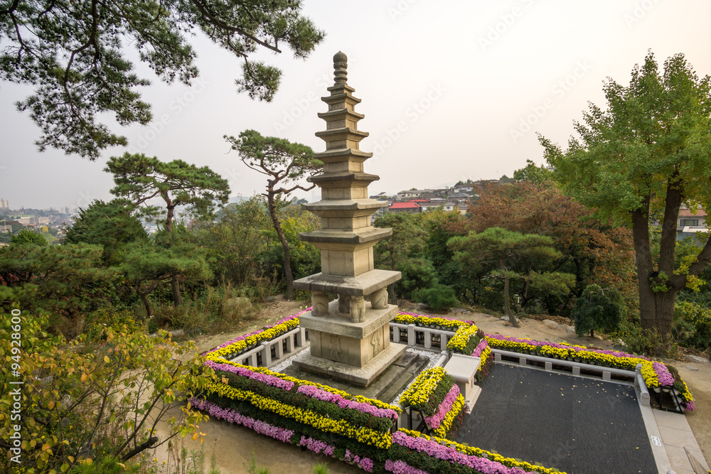 Gilsangsa Temple pagoda in seoul, south korea