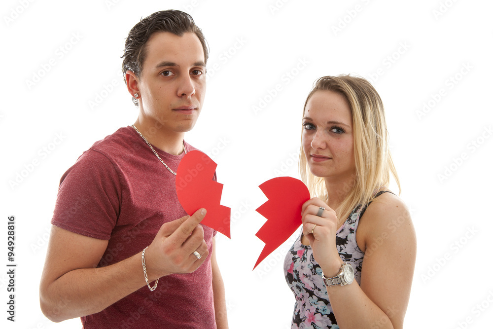 Young couple is breaking up