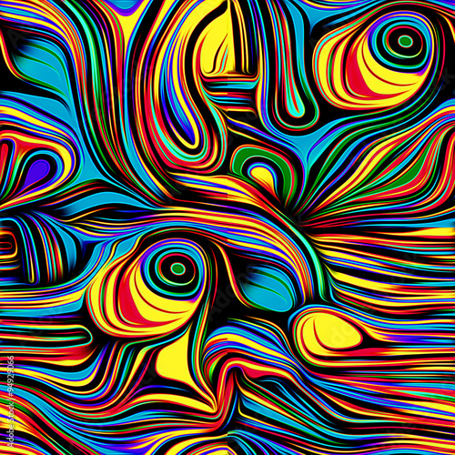 Wavy Abstract seamless pattern and background
