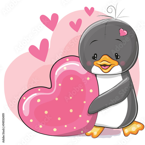Penguin with heart