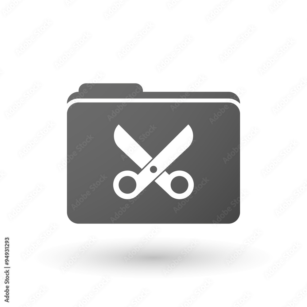 Isolated binder with a scissors Isolated binder with a scissors