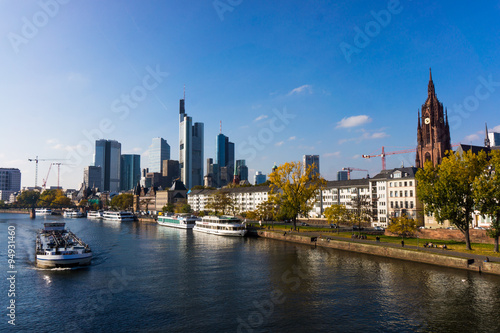 Skyline of Frankfurt  Germany. View of Frankfurt am Main