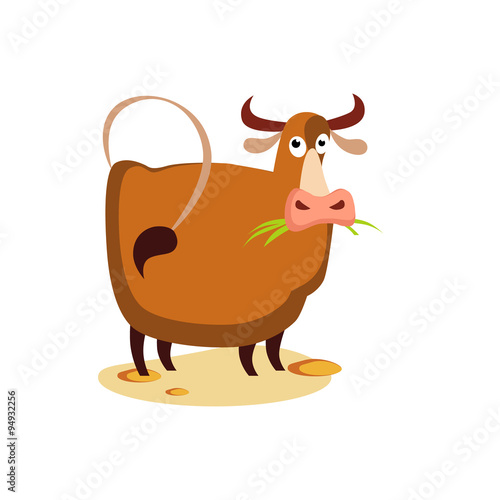 Vector Cow Flat Illustration
