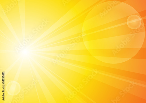Vector : Abstract yellow stripe sun shine