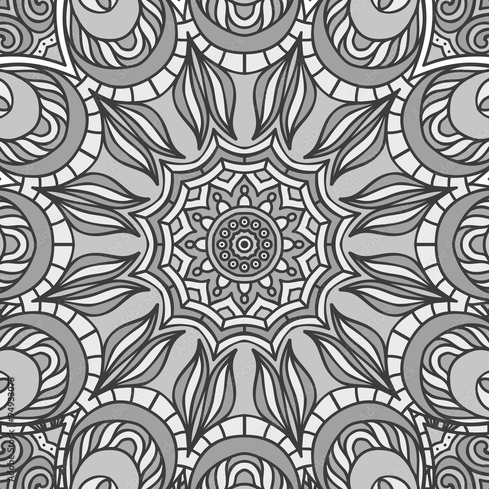 Grey Mandala Seamless Pattern2 Grey Mandala Seamless Pattern2