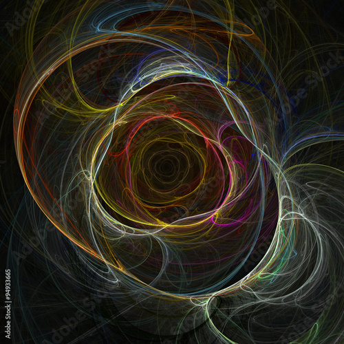 Colorful rendered fractal design, abstract background