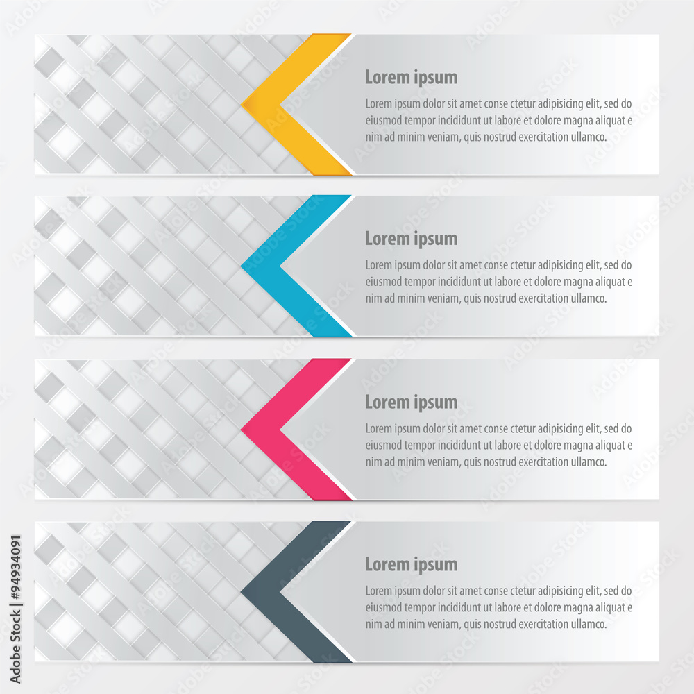 Fototapeta premium banner weave style yellow, blue, pink color