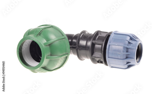 pvc plumbing fittings , isolated on the white
