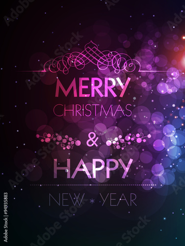 New year and christmas greeting card design