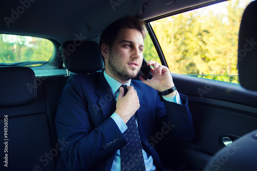 Handsome businessman in the car © kozirsky