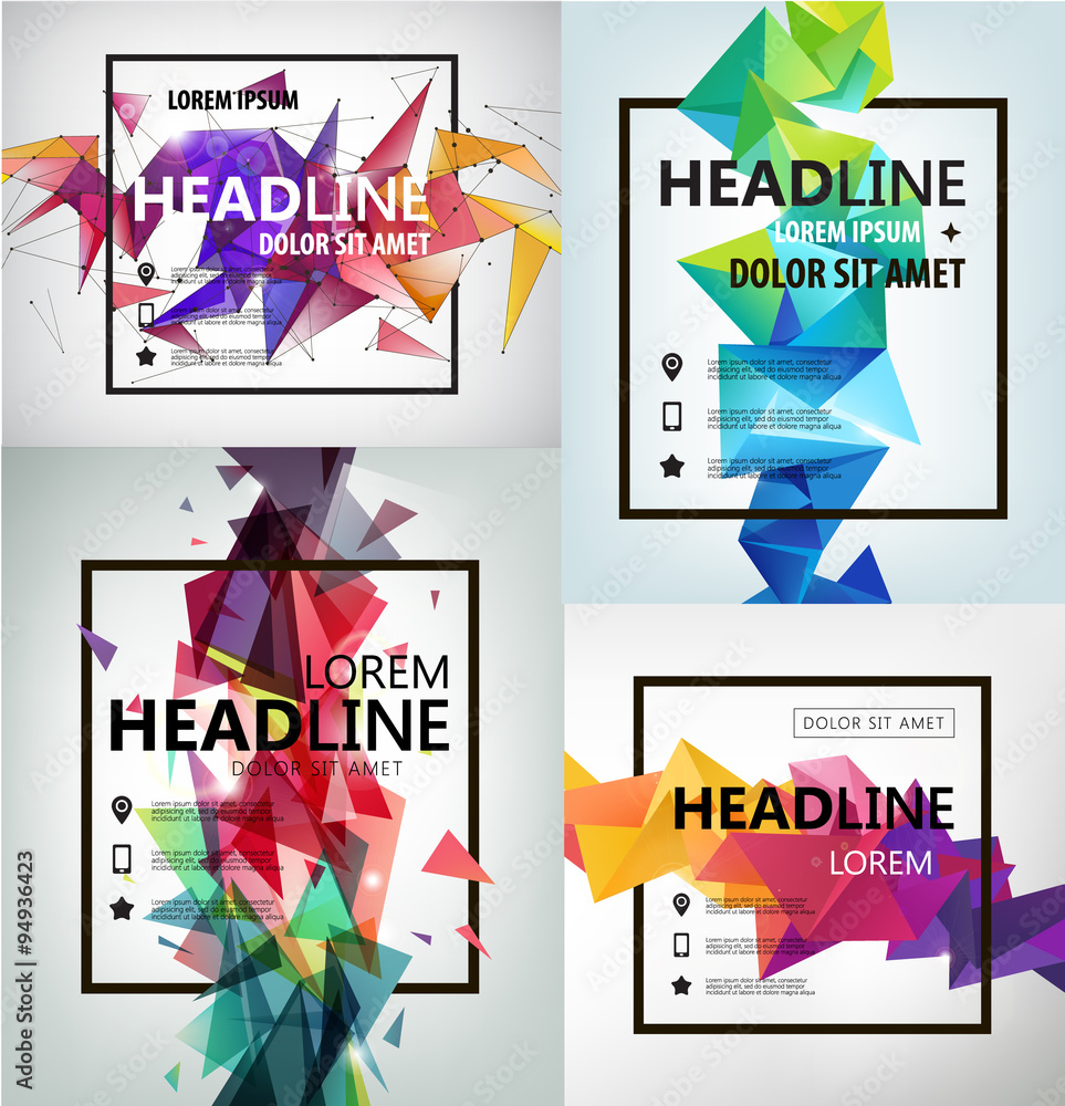 Vector Poster, Banner, Flyer, Cover, Brochure Template design. Modern
