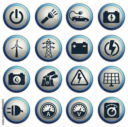 Electricity simply icons