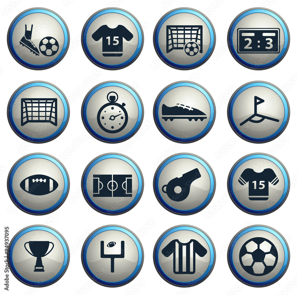Fototapeta premium Football simply icons