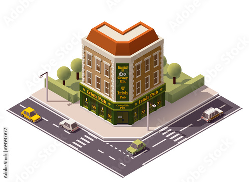 Vector isometric pub