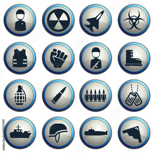 Military simply icons