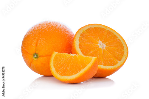 Orange fruit isolated on white background