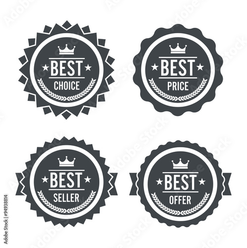 Marketing promo labels design.