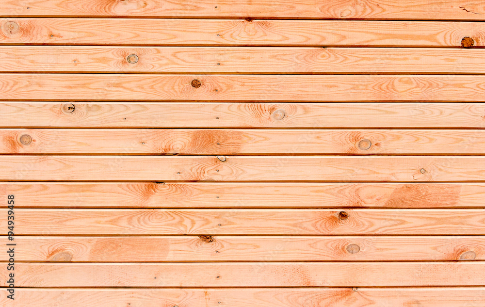 Fototapeta premium Yellow wooden boards with natural patterns as background