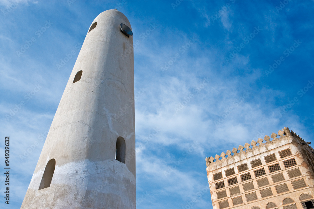 Bahrain, Muharraq, the Seyadi House and Mosque, builded in 1805 by the pearl trader  Ahmed bin Qassim Seyadi.