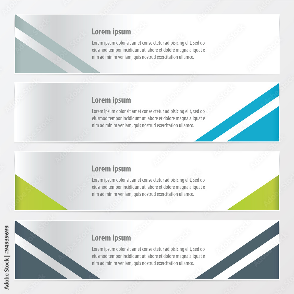 Naklejka premium moden banner Green, blue, gray color