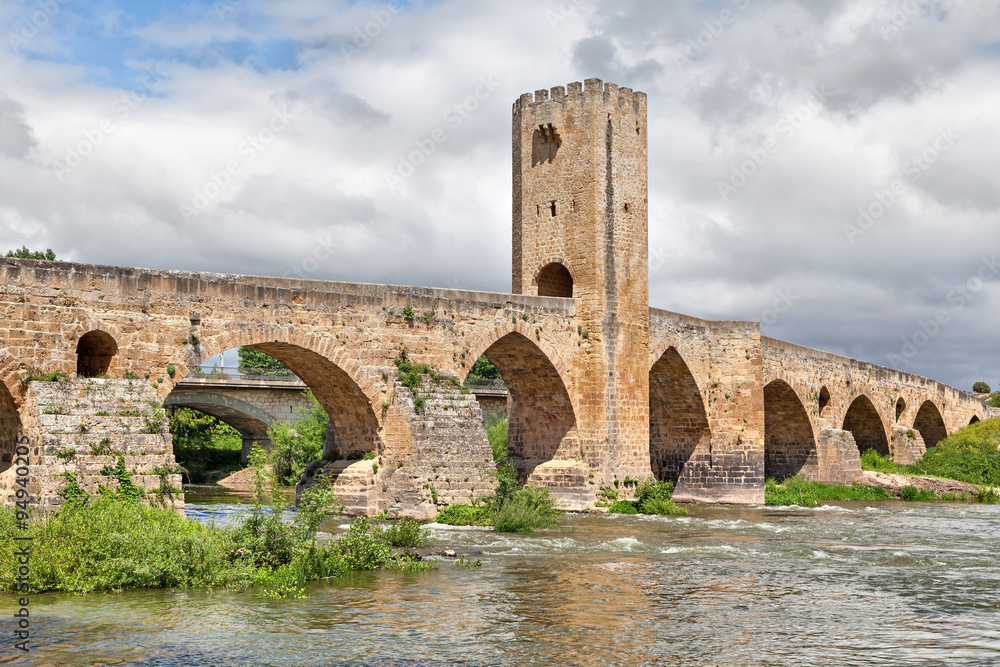 Medieval stone bridge in Frias, Spain