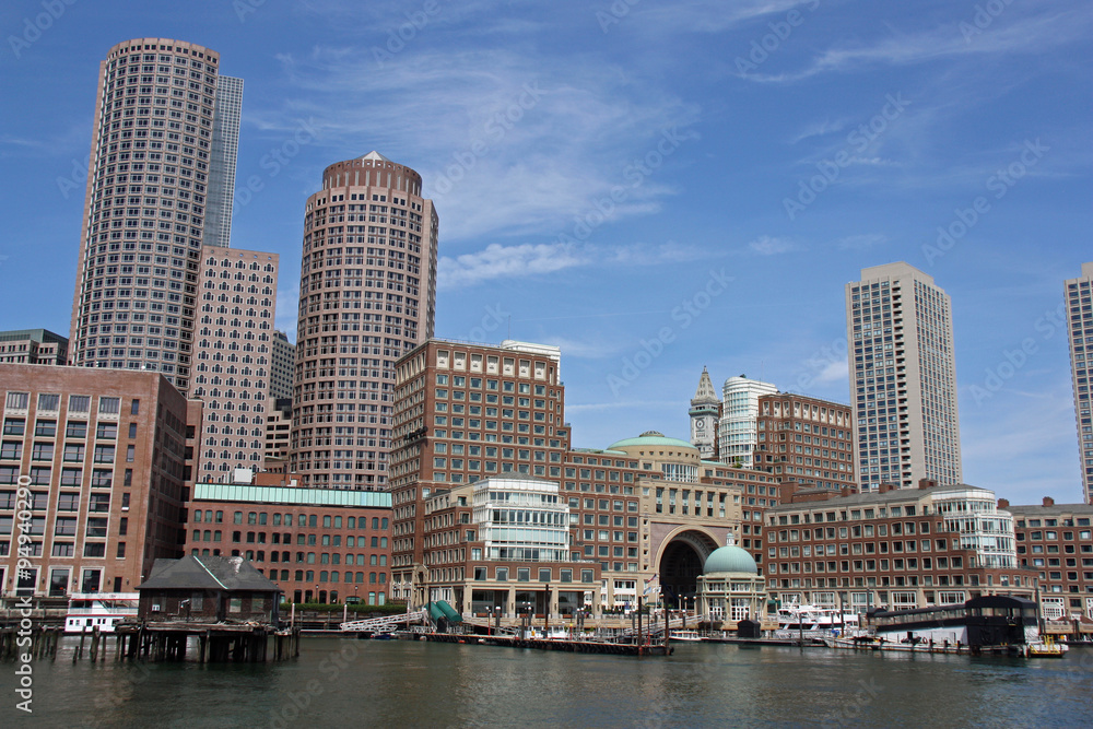 Boston, le port et la Downtown skyline, Etats-Unis